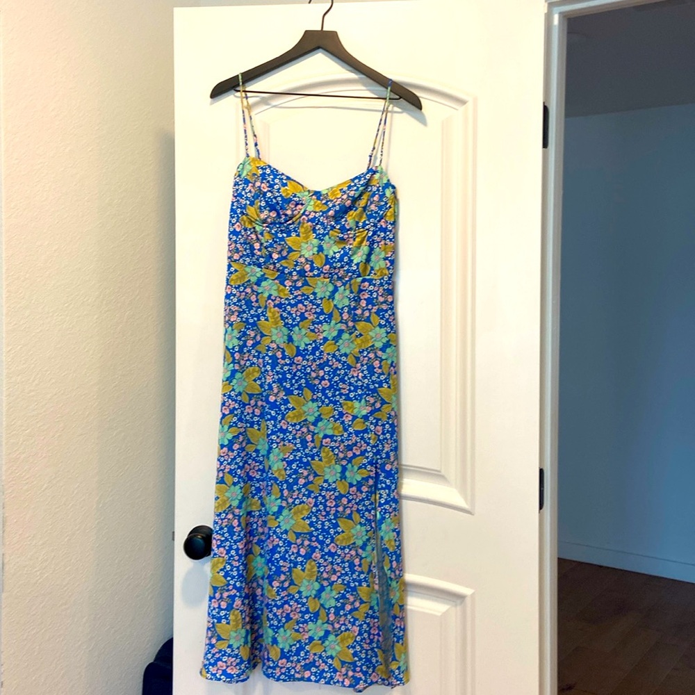 ASTR The Label Blue Multi Floral dress (NWT)